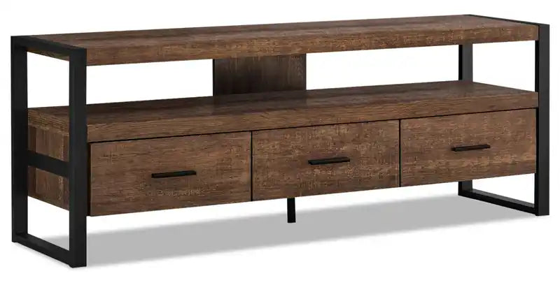 Asa 60 Modern TV Stand with Storage and Cable Management for TVs up to 65- Brown