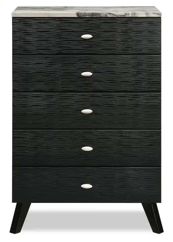 Atlas Bedroom Chest of Drawers, 5-Drawer, 32.4W x 48.3H, Mid-Century Modern