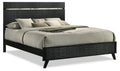 Atlas Panel Bed with Headboard & Frame, Mid-Century Modern