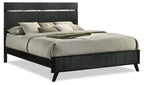 Atlas Panel Bed with Headboard & Frame, Mid-Century Modern