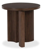 Table d'appoint en bois massif de style Mid-Century Modern - 24 po