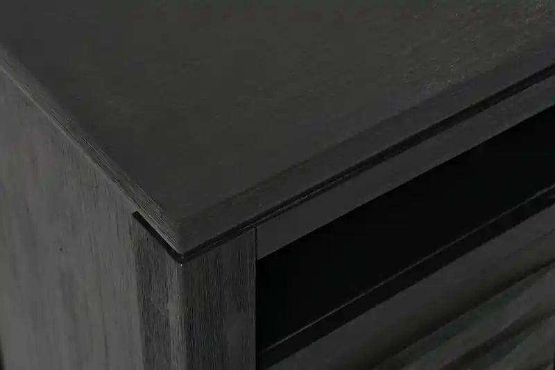 Meuble TV de 70 po avec rangement et gestion des câbles pour téléviseurs jusqu'à 80 po - Gris