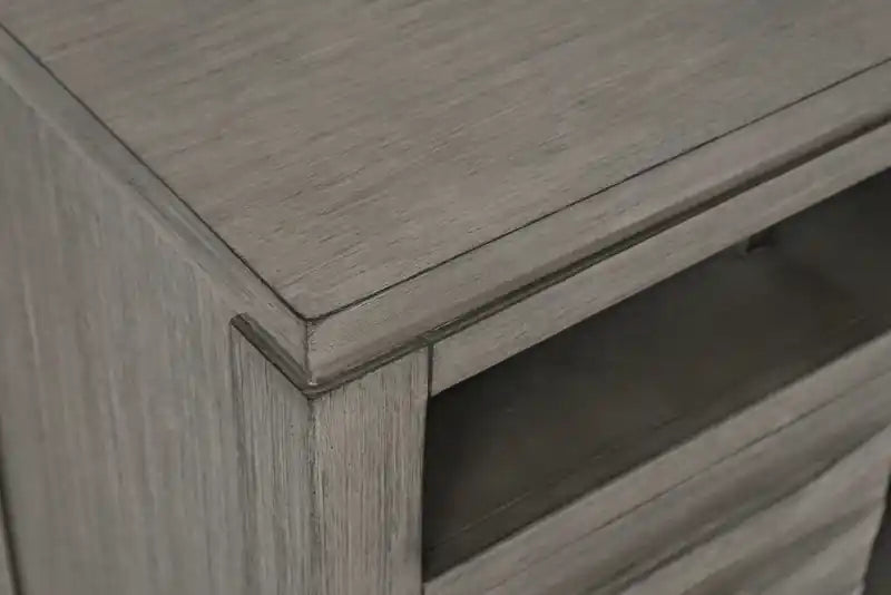 Meuble TV de 70 po avec rangement et gestion des câbles pour téléviseurs jusqu'à 80 po - Gris