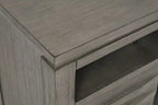 Meuble TV de 70 po avec rangement et gestion des câbles pour téléviseurs jusqu'à 80 po - Gris
