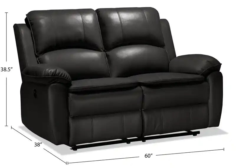 Causeuse inclinable électrique 60 po en similicuir