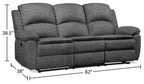 Canapé inclinable électrique en tissu chenille 82 po