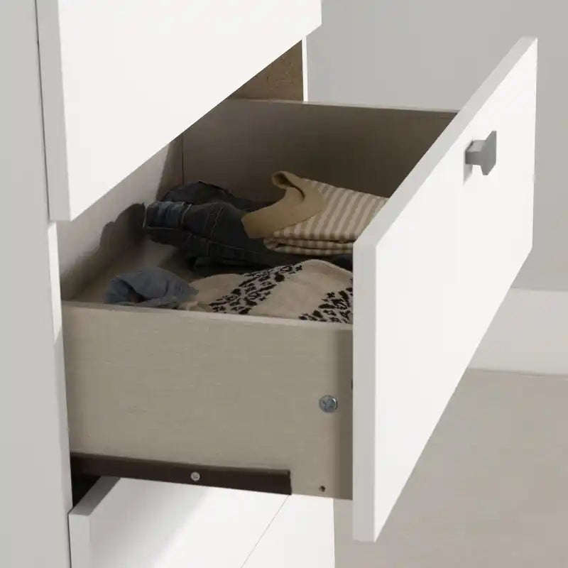 Commode 5 tiroirs - Blanc Pur