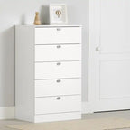 Commode 5 tiroirs - Blanc Pur