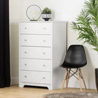 Commode 5 tiroirs - Blanc Pur