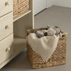 Commode 3 tiroirs avec paniers de rangement - Chêne blanchi