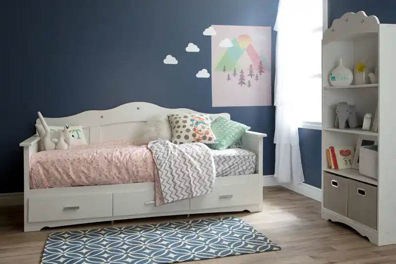 Lit de repos avec rangement - Blanc pur