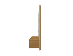 62.99 Meuble TV mural flottant – Blanc cassé et Cannelle