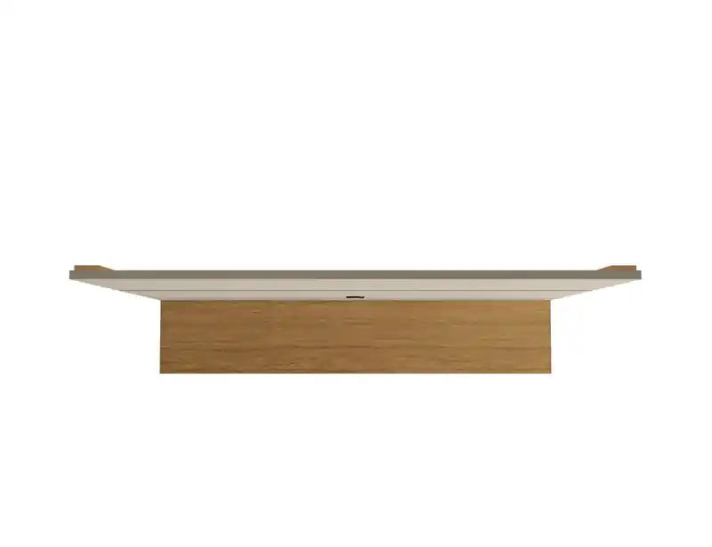 62.99 Meuble TV mural flottant – Blanc cassé et Cannelle