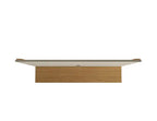 62.99 Meuble TV mural flottant – Blanc cassé et Cannelle
