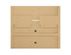 62.99 Meuble TV mural flottant – Blanc cassé et Cannelle