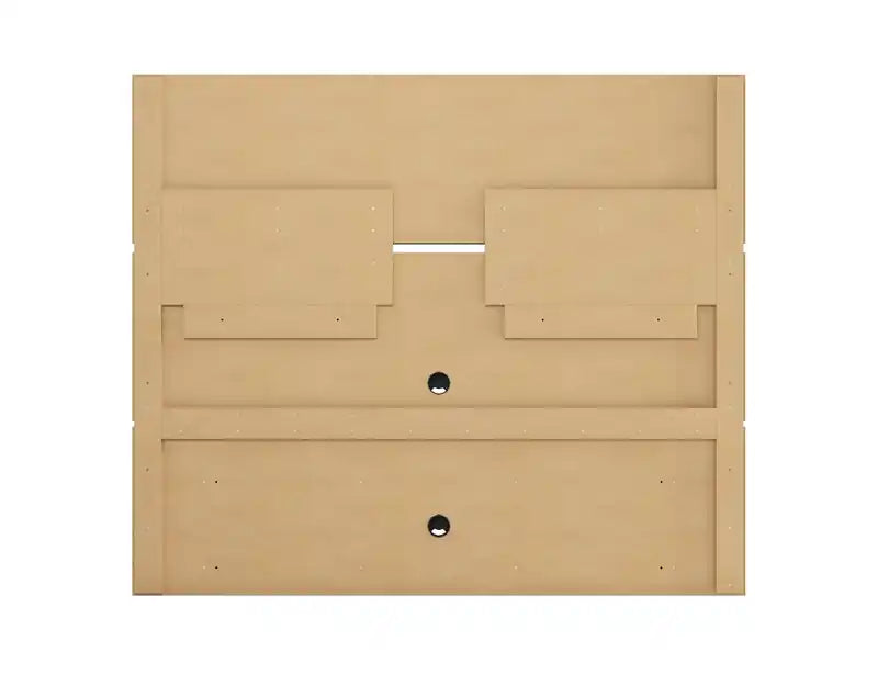 62.99 Meuble TV mural flottant – Blanc cassé et Cannelle