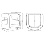 Fauteuil d'appoint en velours moderne