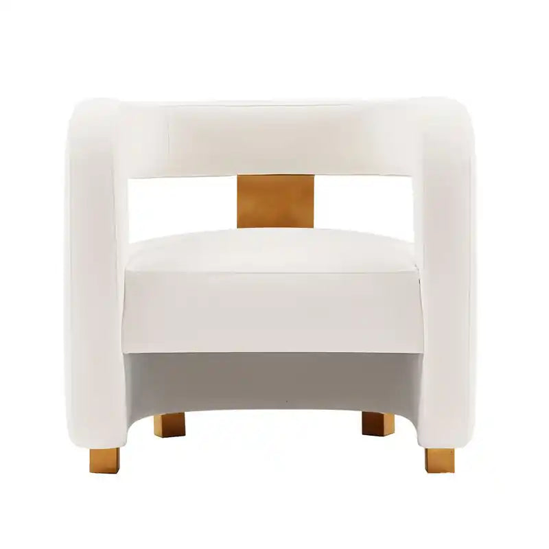 Fauteuil d'appoint en velours moderne