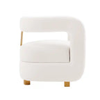Fauteuil d'appoint en velours moderne