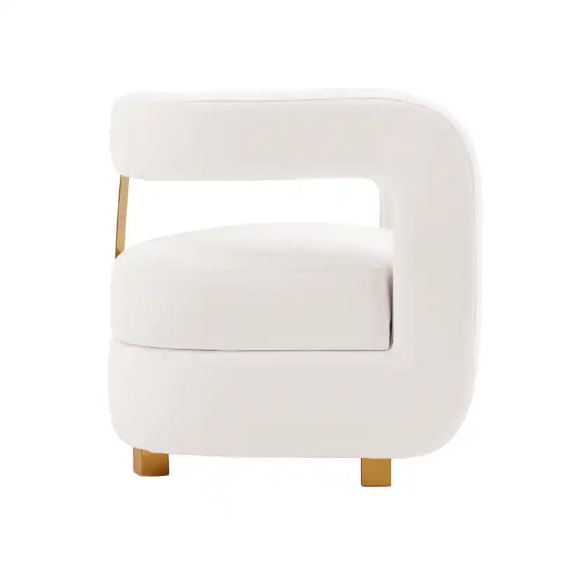 Fauteuil d'appoint en velours moderne