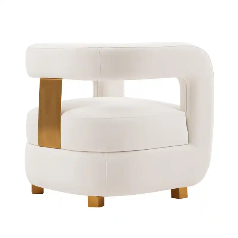 Fauteuil d'appoint en velours moderne