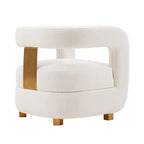 Fauteuil d'appoint en velours moderne