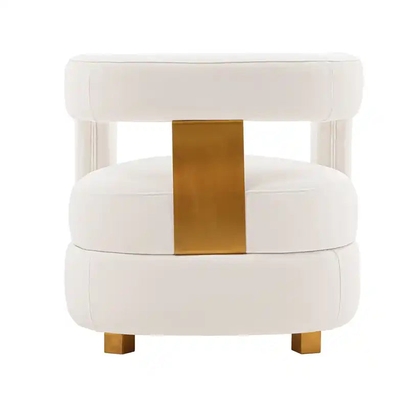 Fauteuil d'appoint en velours moderne
