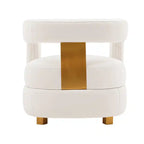 Fauteuil d'appoint en velours moderne