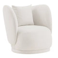 Manhattan Comfort Contemporary Siri Linen Weave Accent Chair with Pillows