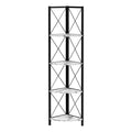 White Marble-look black Bookcase