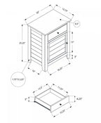 Table d'appoint de chevet avec tiroir de rangement et placage noir de style transitionnel pour chambre à coucher