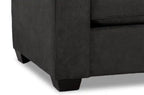 Fauteuil en tissu chenille 36.5 avec accoudoirs droits – Marron Moka