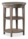 Hanson 18 Round Traditional Pine End Table - Dovetail Grey