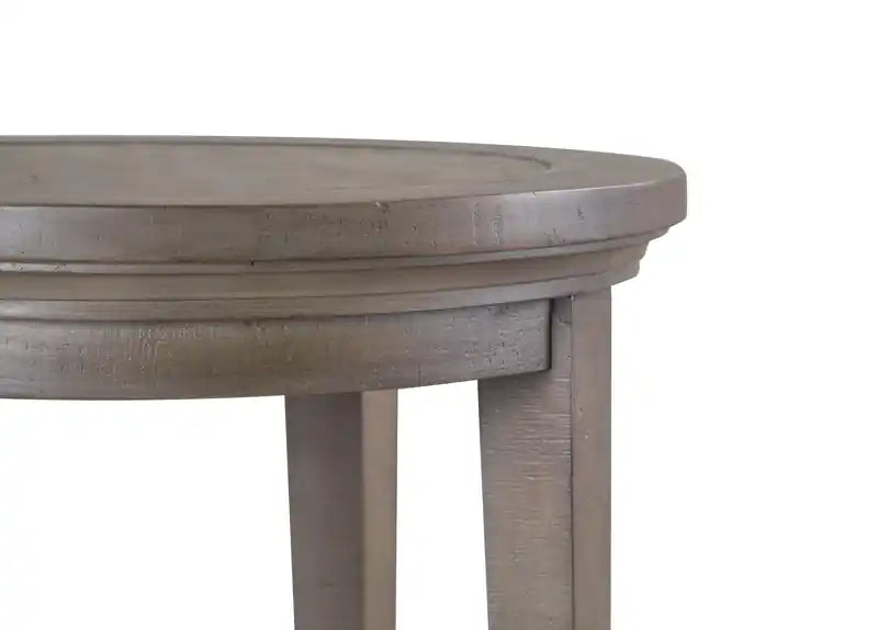 Table d'appoint traditionnelle en pin de 45 cm - Gris colombe