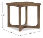Table d'appoint 24 po - Hickory brun clair