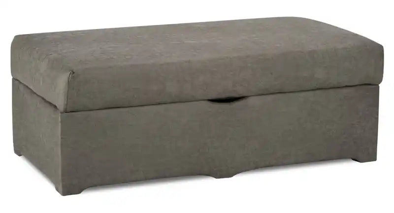 Made in Canada Morty 48 Leather-Look Fabric Storage Ottoman