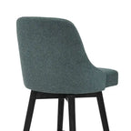 Tabouret de hauteur comptoir avec siège pivotant et tissu en polyester, 26,5H, bois et métal