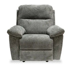 Fauteuil inclinable électrique en tissu chenille 40 po avec port USB - Addison gris étain