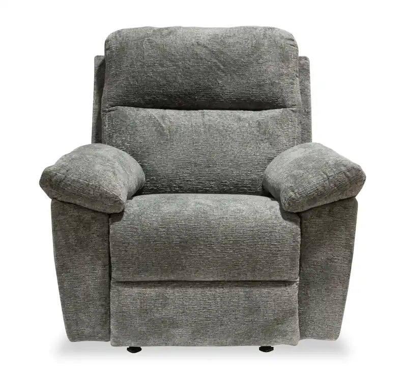 Fauteuil inclinable électrique en tissu chenille 40 po avec port USB - Addison gris étain
