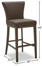 Tabouret de bar en similicuir, 76 cm H