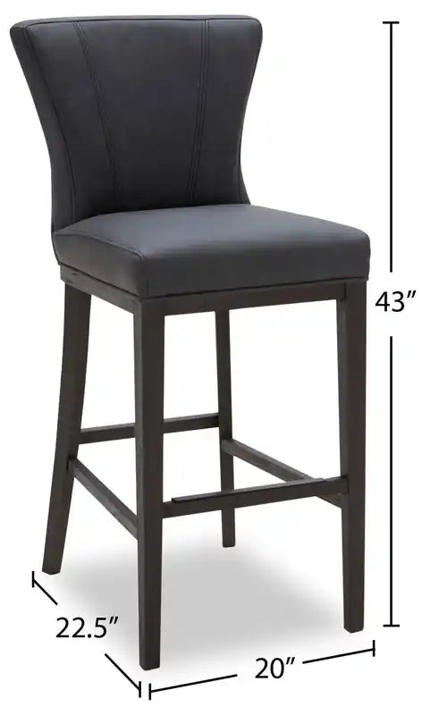 Tabouret de bar en similicuir, 76 cm H