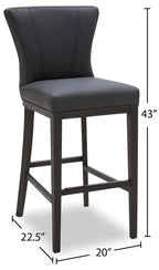 Tabouret de bar en similicuir, 76 cm H