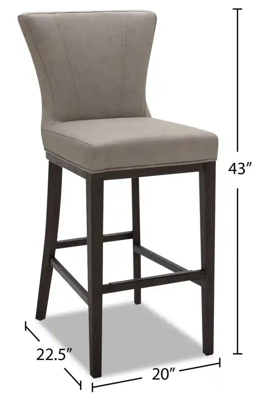 Tabouret de bar en similicuir, 76 cm H