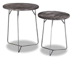 18 tables gigognes – Gris sable et gris anthracite