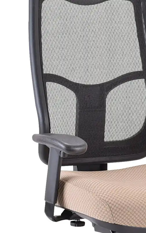 26.8 Fauteuil de bureau - Beige avec dossier en maille