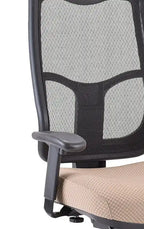 26.8 Fauteuil de bureau - Beige avec dossier en maille