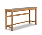 Rhett 66 Modern Sofa Table with Shelf - Light Brown Oak