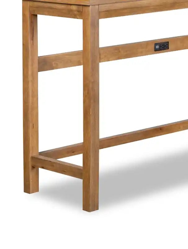 66 Table de Canapé Moderne avec Étagère - Chêne Brun Clair