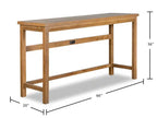 66 Table de Canapé Moderne avec Étagère - Chêne Brun Clair