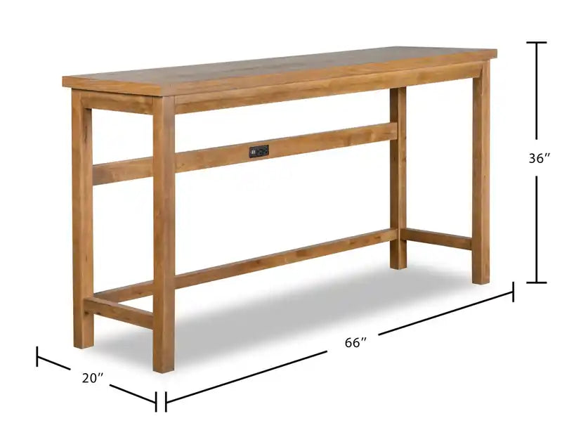 66 Table de Canapé Moderne avec Étagère - Chêne Brun Clair